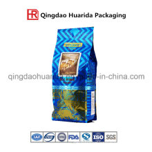 Standing Side Gusset Packaging Flat Bottom Coffee Bags with Valve